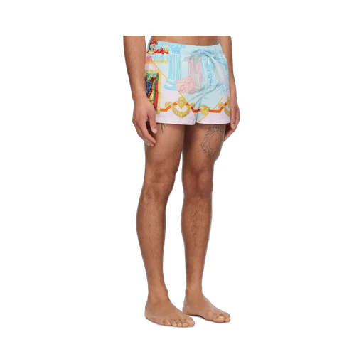 Graphic-Print Swim Shorts