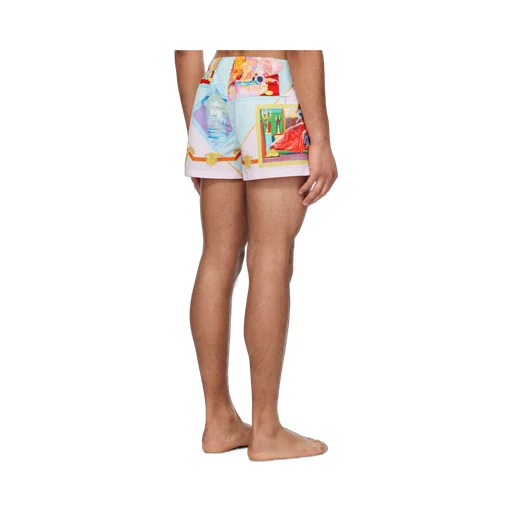 Graphic-Print Swim Shorts