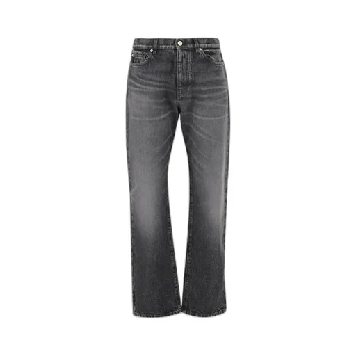 Logo-Patch Straight-Leg Jeans