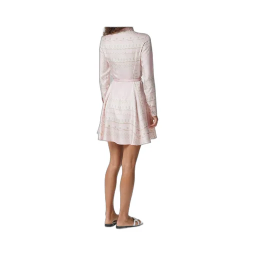 Chain-Printed Belted Mini Dress