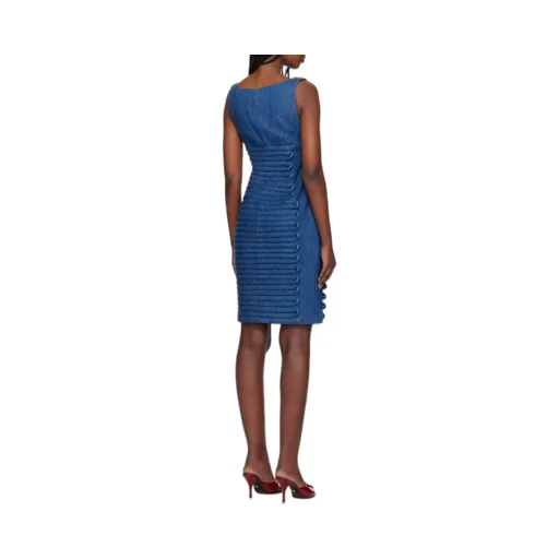 Panelled Denim Mini Dress