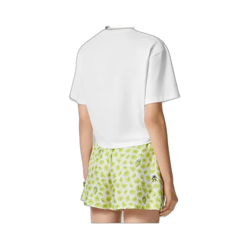 Strawberry-Motif Safety-Pin Detailed T-Shirt