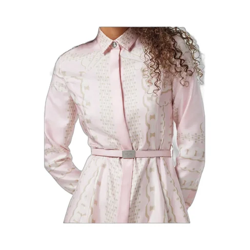 Chain-Printed Belted Mini Dress
