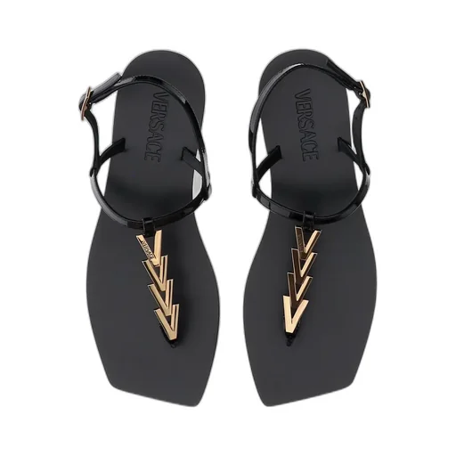 V-Chain Square-Toe Sandals