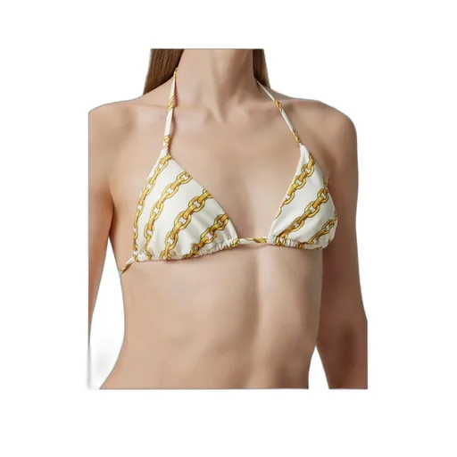 Logo Triangle-Cup Tie-Fastened Bikini Top