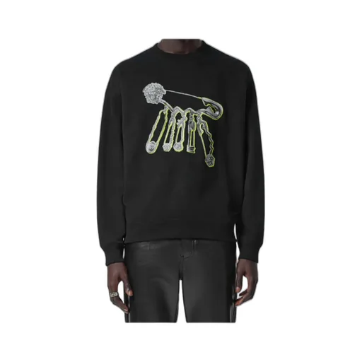 Pin-Printed Crewneck Sweatshirt