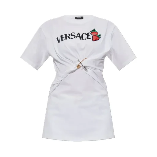 Safety-Pin Detailed Crewneck T-Shirt