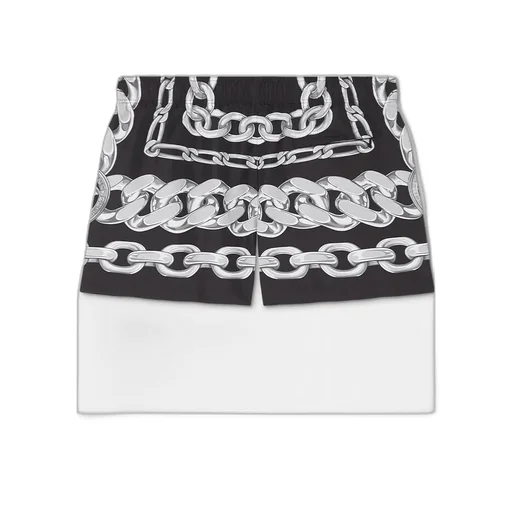 Medusa Chain Printed Drawstring Swim Shorts