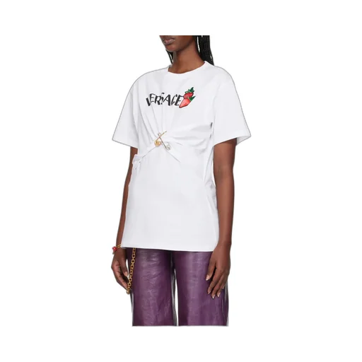 Safety-Pin Detailed Crewneck T-Shirt