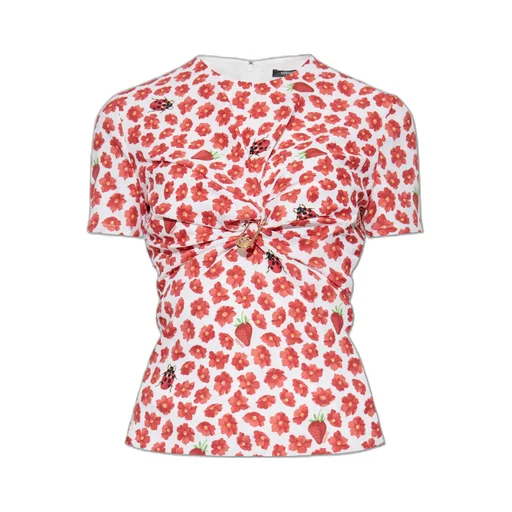 Floral Printed Short-Sleeved Top