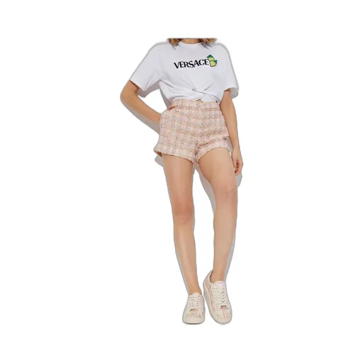 Lurex Thread Tweed Shorts