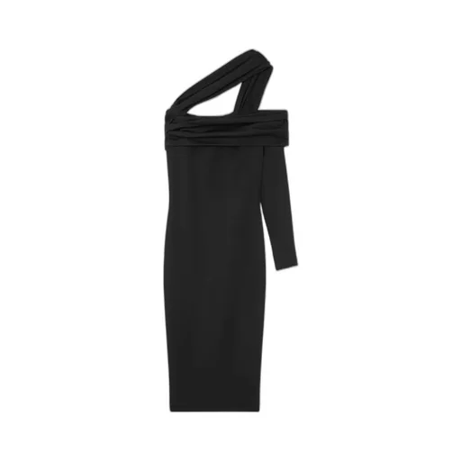 Cut-Out Detailed One-Shoulder Dress
