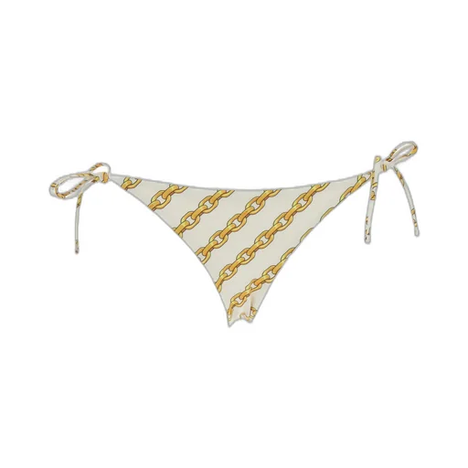Chain-Printed Tie Fastened Bikini Bottoms