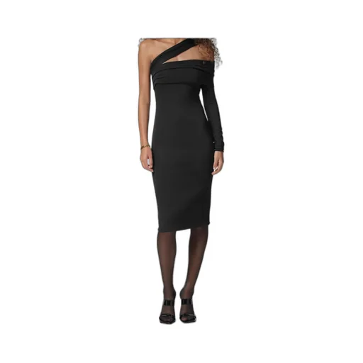 Cut-Out Detailed One-Shoulder Dress