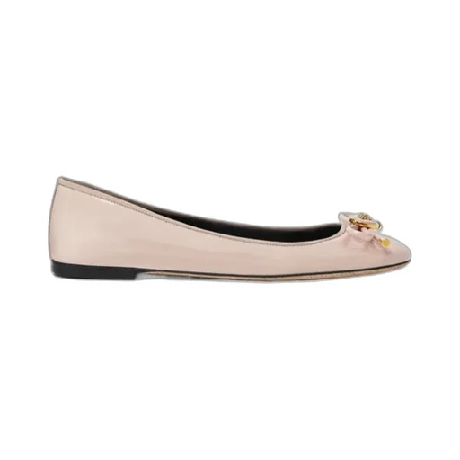 Medusa-Head Round-Toe Ballerina Shoes
