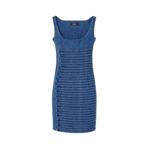 Panelled Denim Mini Dress