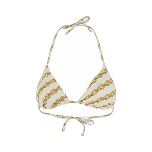 Chain Print Triangle Bikini Top