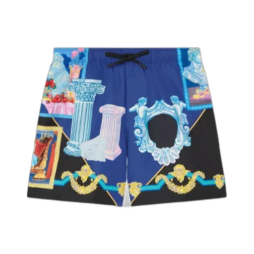 Graphic-Print Swim Shorts
