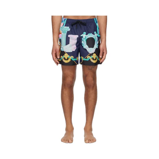 Graphic-Print Swim Shorts