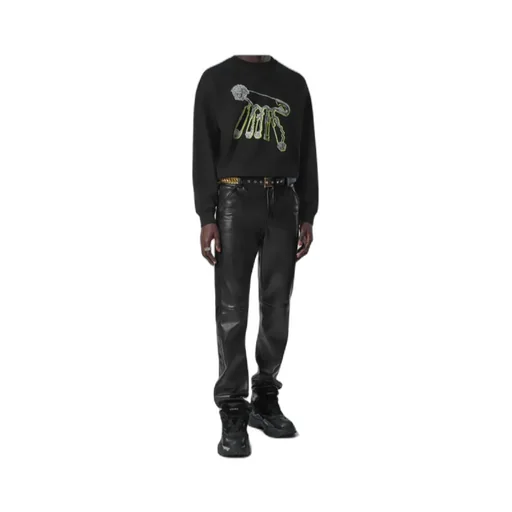 Pin-Printed Crewneck Sweatshirt