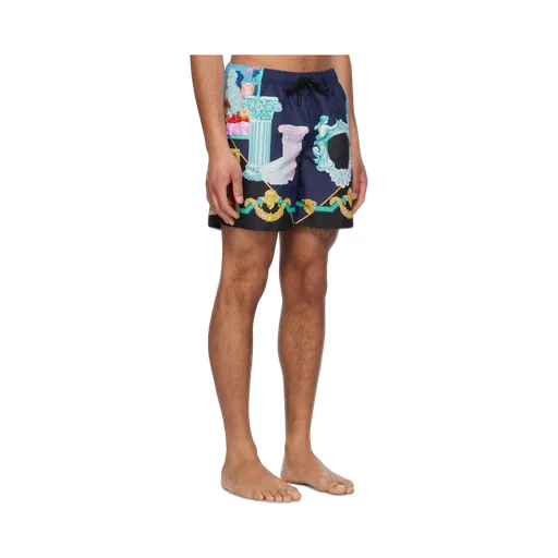Graphic-Print Swim Shorts