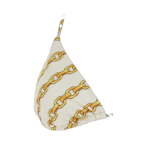 Chain Print Triangle Bikini Top