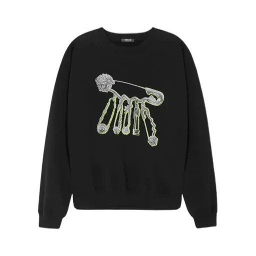 Pin-Printed Crewneck Sweatshirt