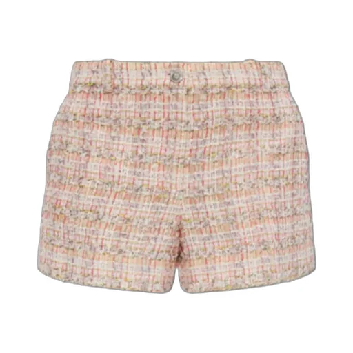 Lurex Thread Tweed Shorts