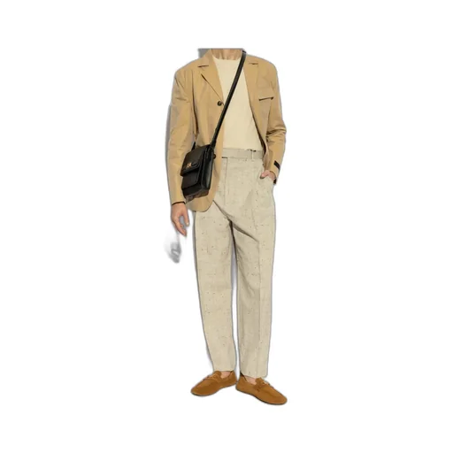 Flap-Pocket Single-Breasted Tailored Blazer