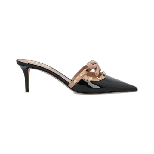 Rockstud Bow Detailed Pointed Toe Pumps