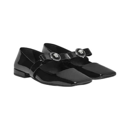 Gianni Ribbon Square-Toe Ballerina Shoes