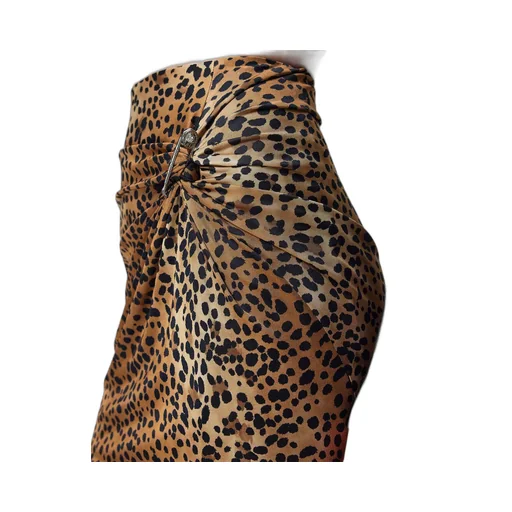 High-Waist Leopard-Printed Mini Skirt