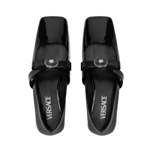 Gianni Ribbon Square-Toe Ballerina Shoes