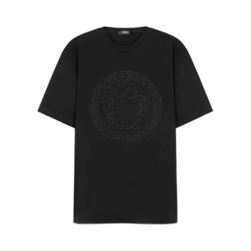 Medusa-Embroidered Crewneck T-Shirt