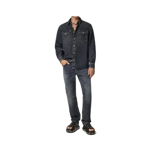 Button-Up Denim Shirt