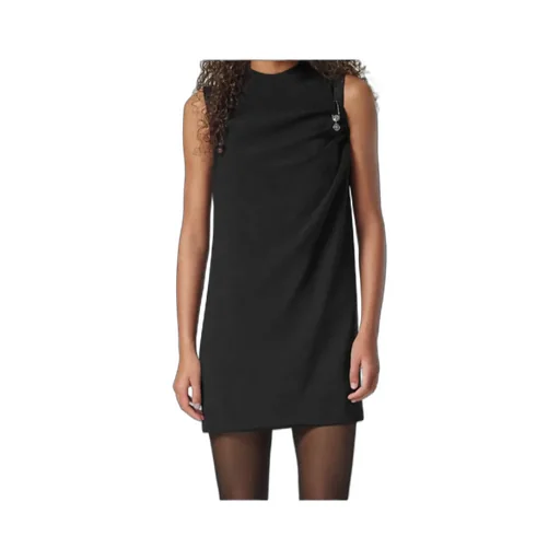 Safety Pin-Detailed Sleeveless Mini Dress