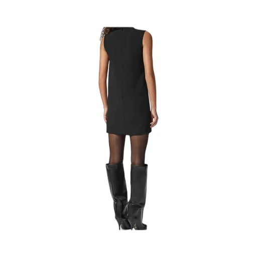 Safety Pin-Detailed Sleeveless Mini Dress