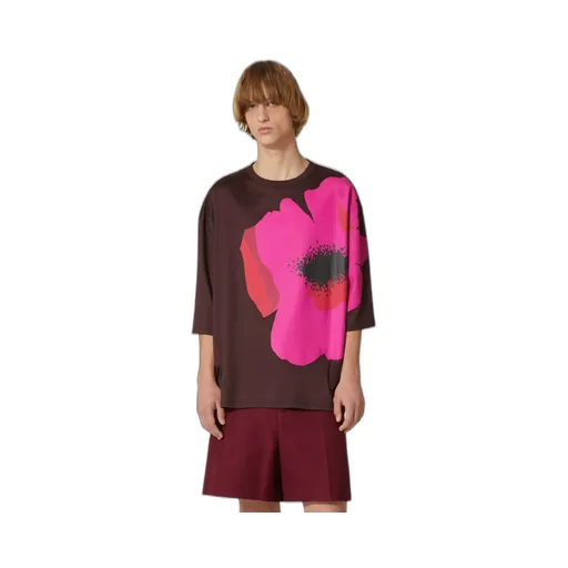 Flower Portrait-Print Cotton T-Shirt