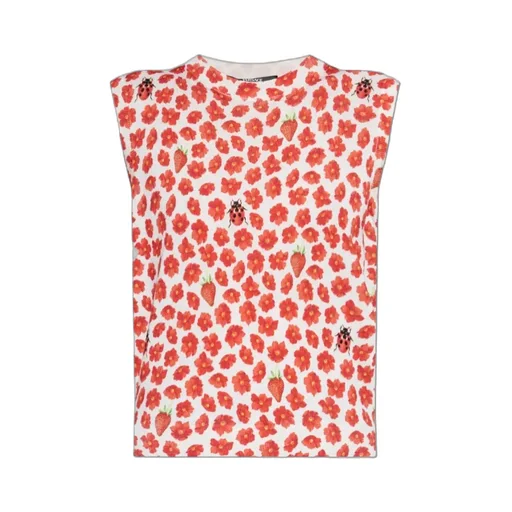 Floral Motif Sleeveless Top