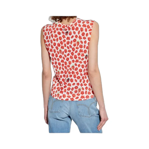 Floral Motif Sleeveless Top