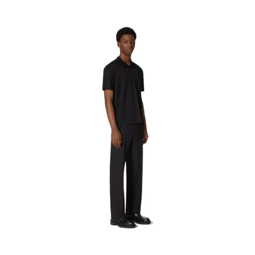 Button Detailed Straight Hem Polo Shirt