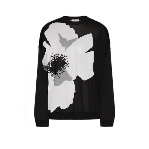 Floral Patterned Crewneck Jumper