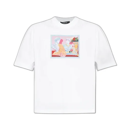 Pattern-Printed Crewneck T-Shirt