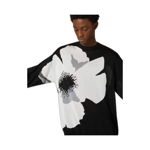 Floral Patterned Crewneck Jumper