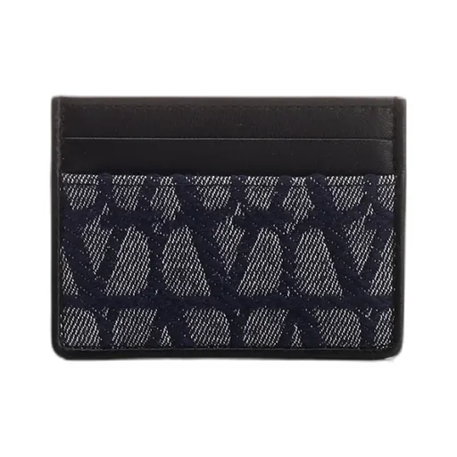 Logo Monogrammed Denim Cardholder