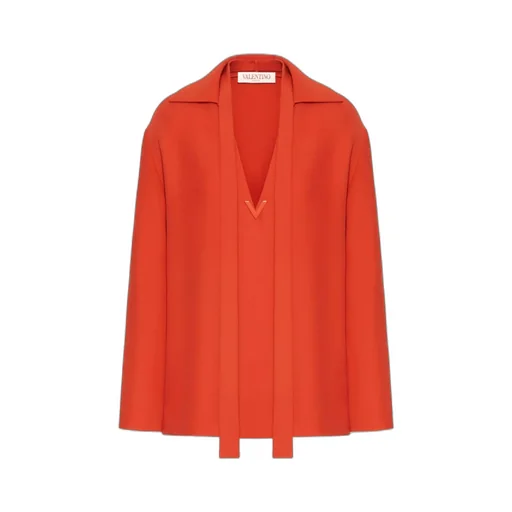 Vlogo Plaque V-Neck Blouse