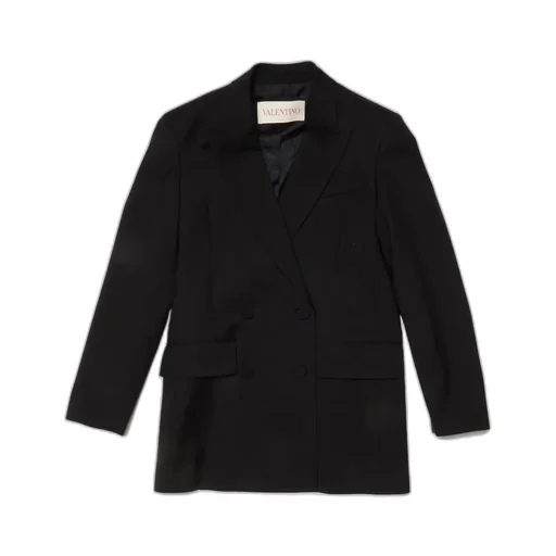 Double-Breasted Long-Sleeved Blazer