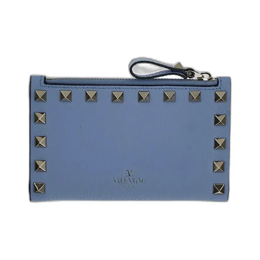 Rockstud-Embellished Leather Wallet