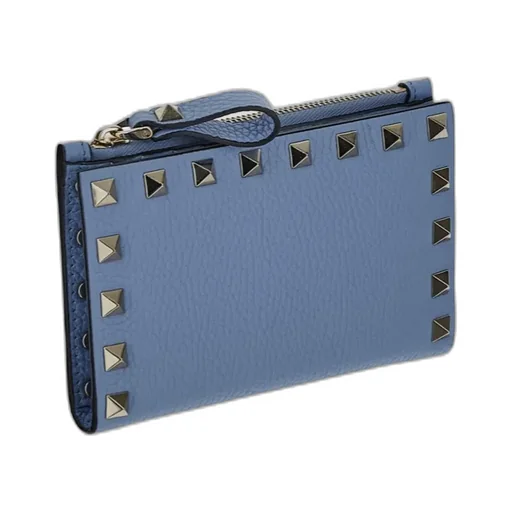 Rockstud-Embellished Leather Wallet