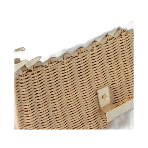 Iside Wicker Top Handle Medium Bag